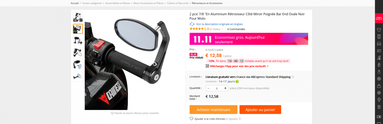 Screenshot-2017-11-11 2 pcs 7 8 En Aluminium Rétroviseur Côté Miroir Poignée Bar End Ovale Noir Pour Moto dans Rétroviseurs[...].png