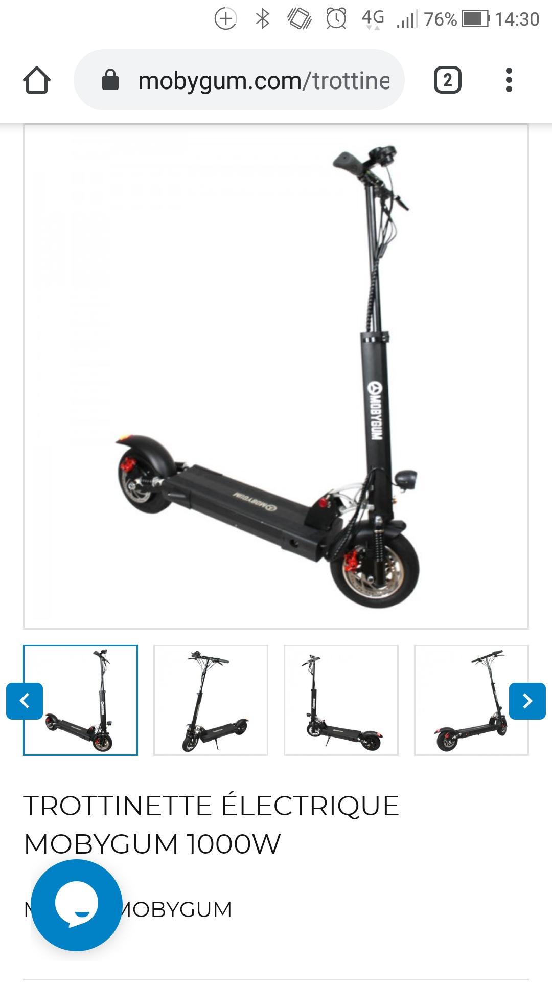 Comparatif des trottinettes électriques de la gamme Mobygum en